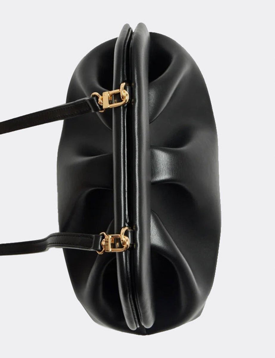 bag tia vegan black - the moire - clutch