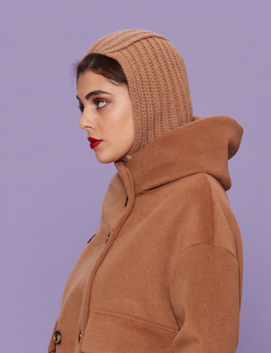 balaclava lana cachemire camoscio - rosamaglia - cappello