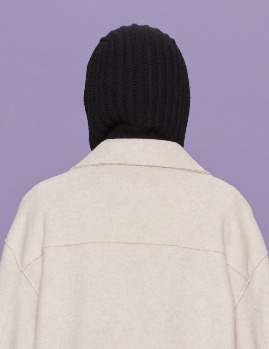 balaclava lana cachemire nero - rosamaglia - cappello