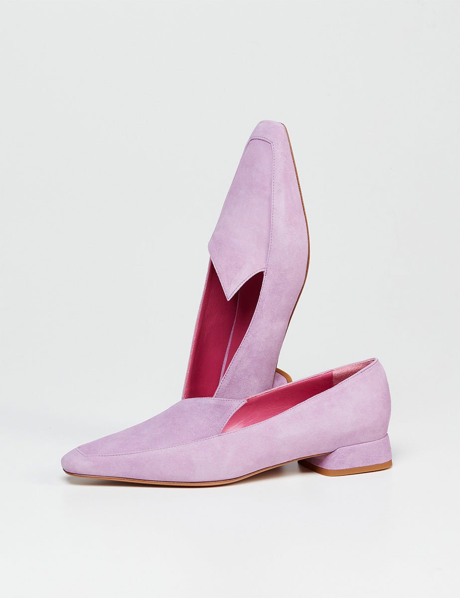 ballerina camoscio lilla - blufrida - ballerina