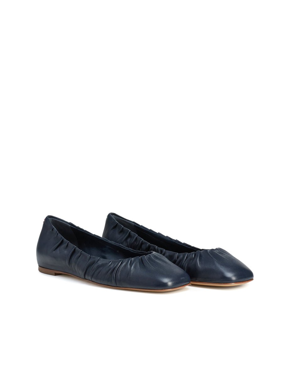 ballerina drappeggio nappa blu navy - halmanera - ballerina