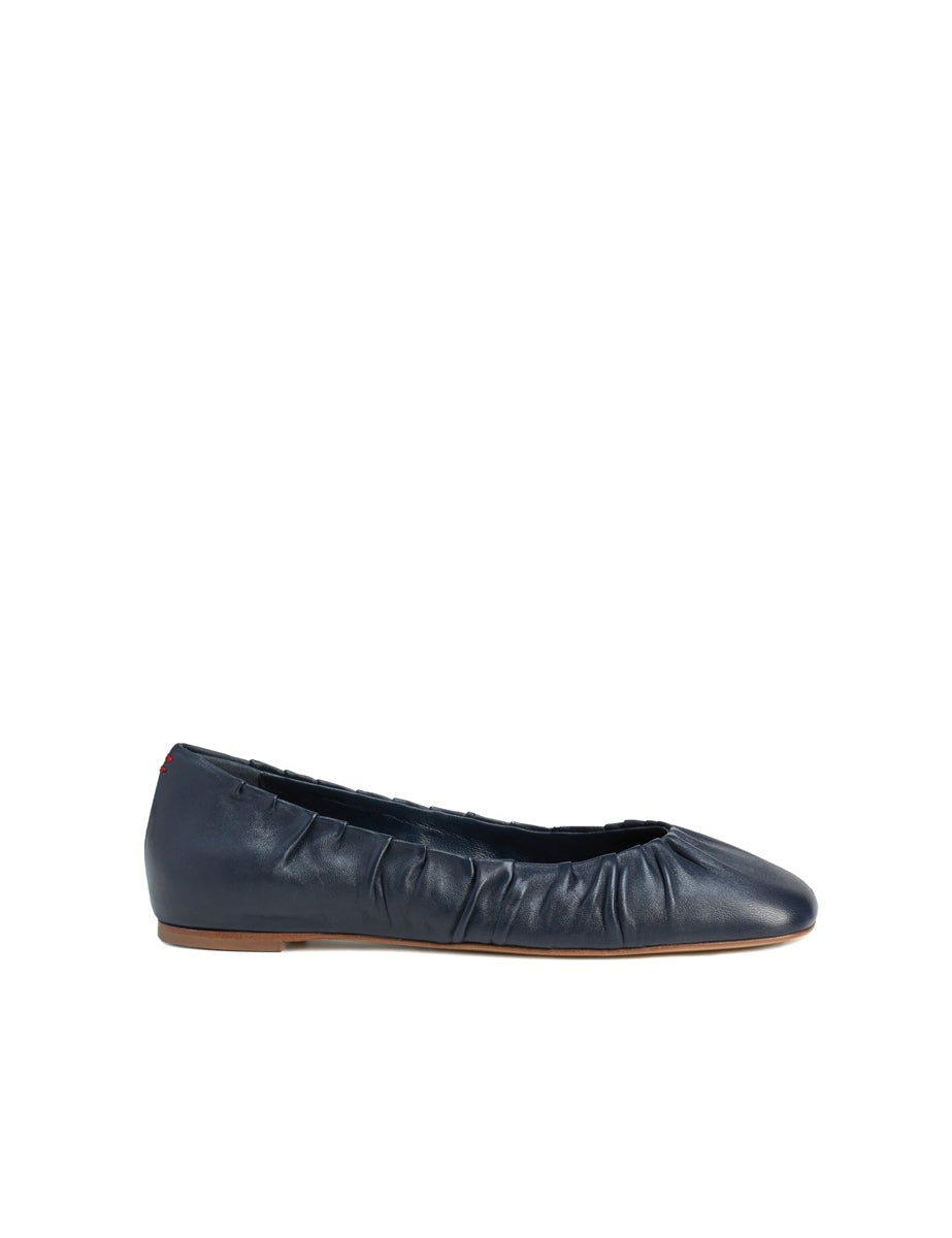 ballerina drappeggio nappa blu navy - halmanera - ballerina