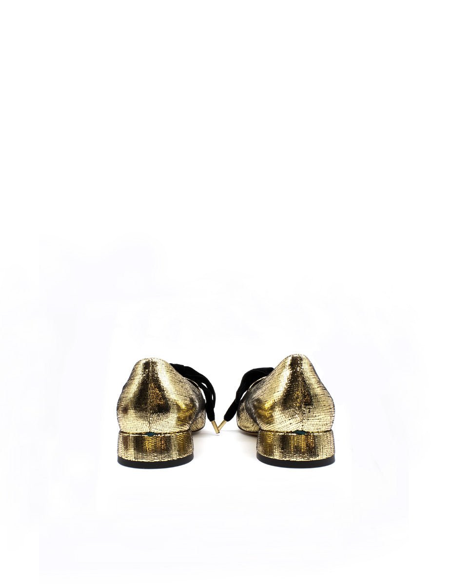 ballerina fiocco velluto oro - a.bocca - ballerina