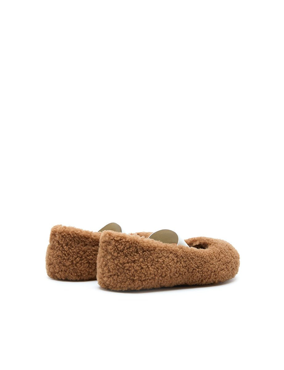 ballerina shearling cognac - moon boot - ballerina