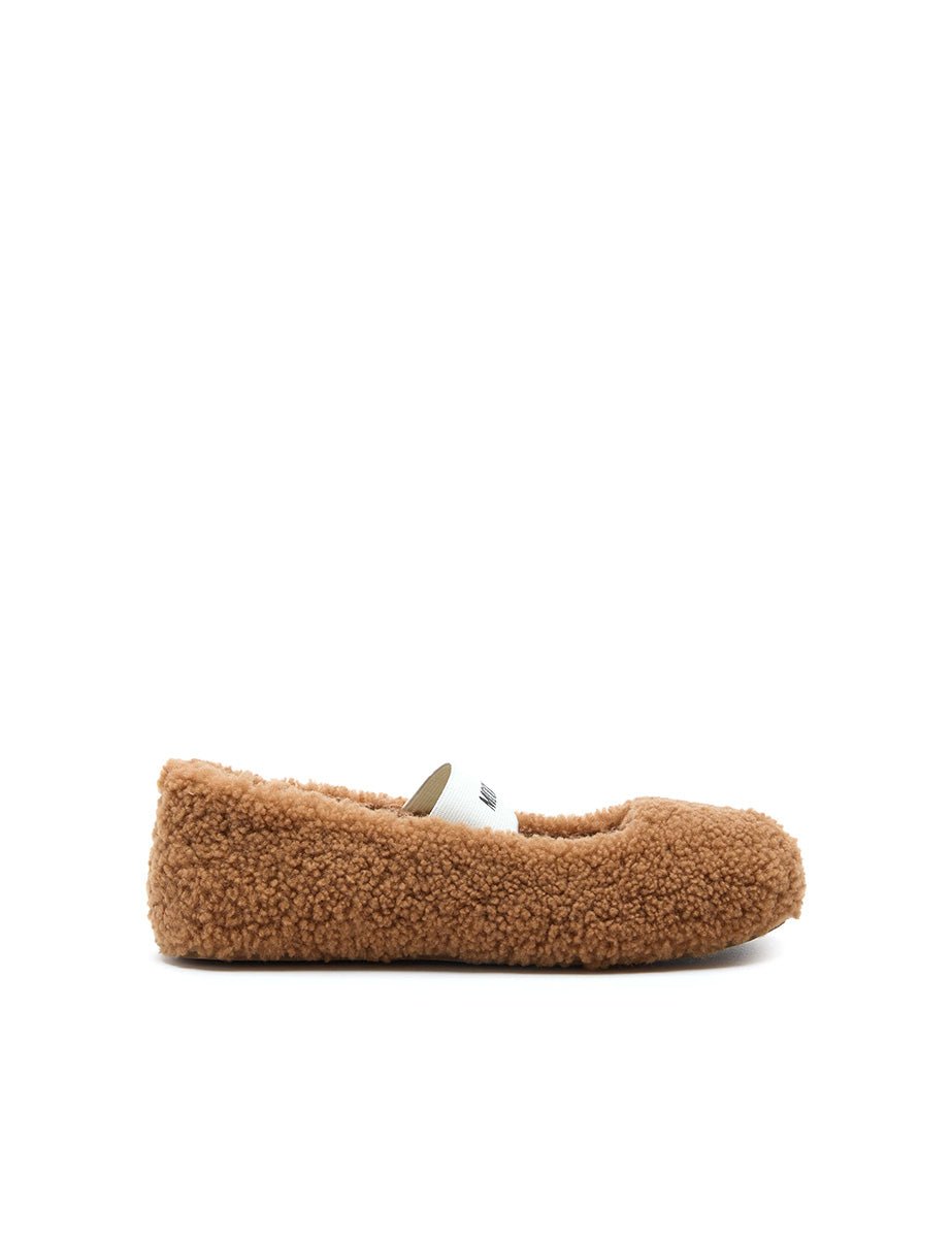ballerina shearling cognac - moon boot - ballerina