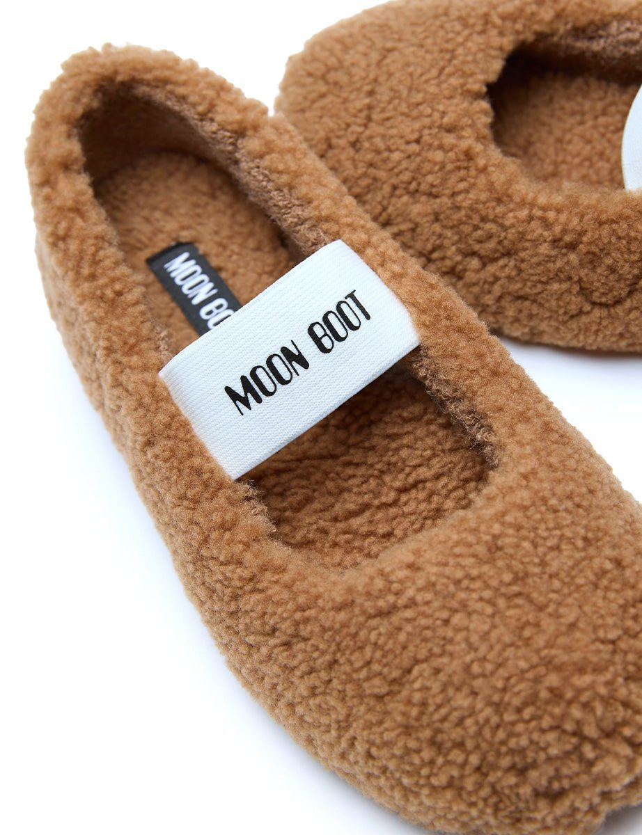 ballerina shearling cognac - moon boot - ballerina