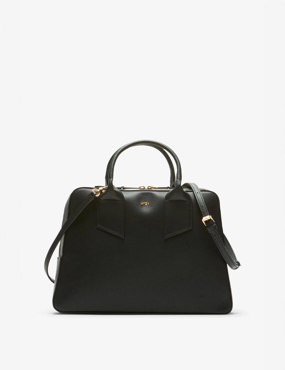 bauletto big leather nero - n21 alessandro dell'acqua - shopper