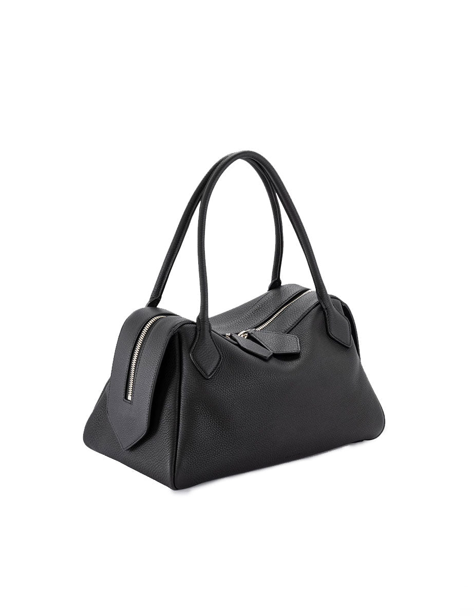 bauletto big linea fold nero - minobossi - shopper