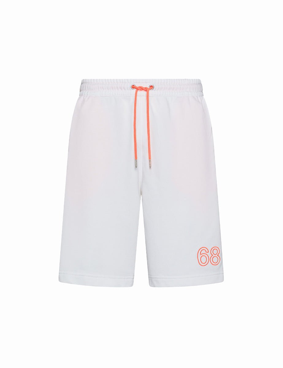 bermuda felpa logo fluo bianco - sun68 - pantalone casual