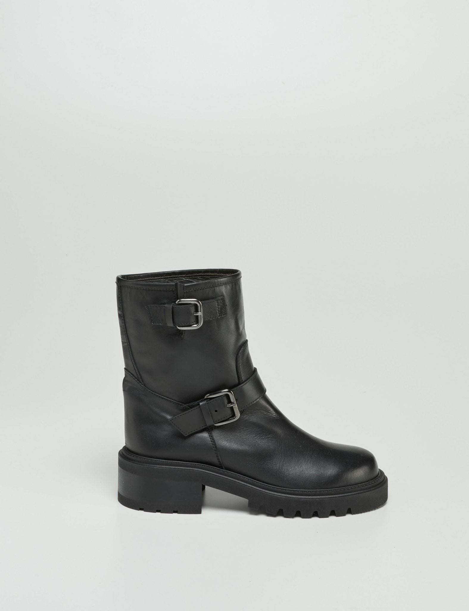 biker fibbie pelle nero - viaroma15 - biker