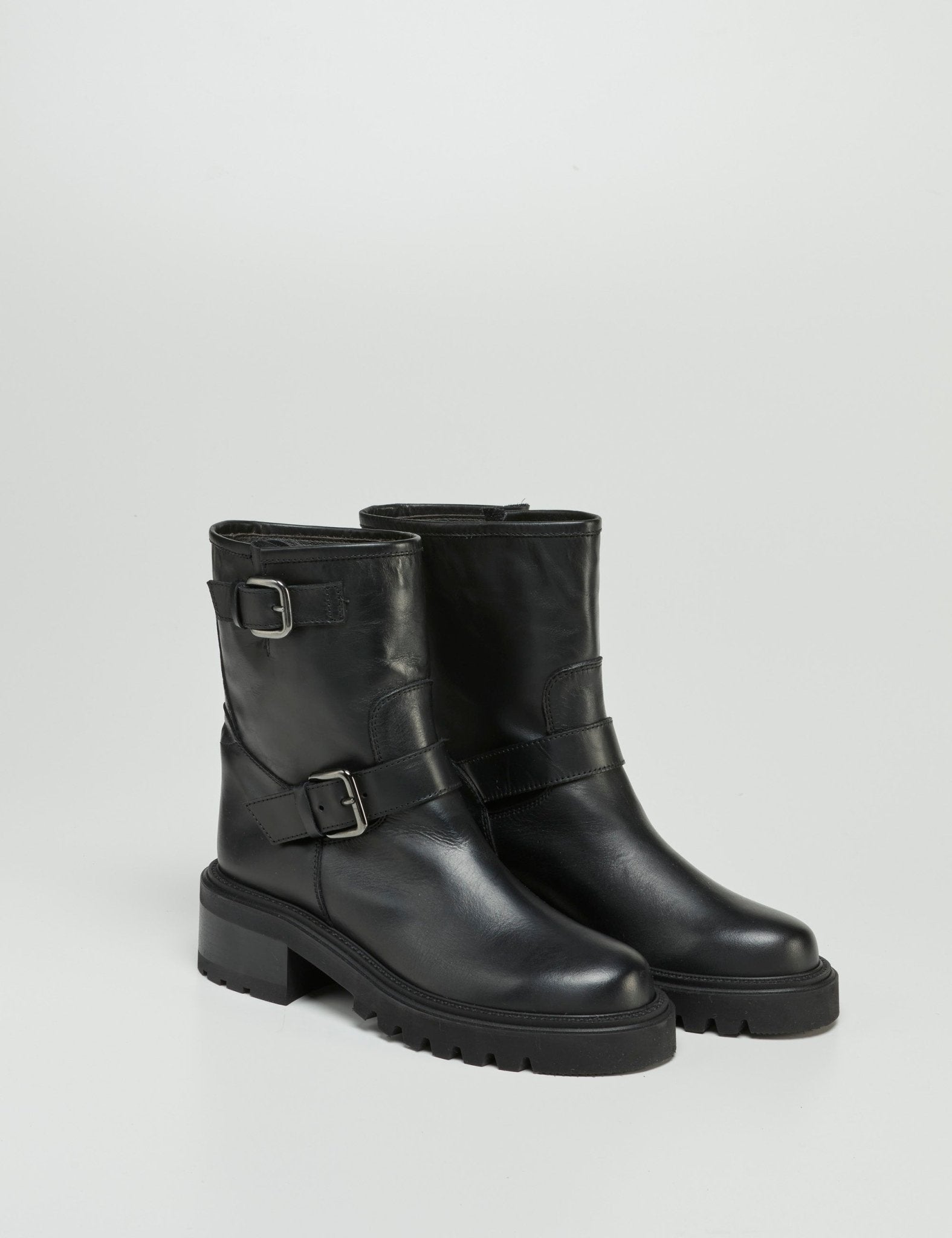 biker fibbie pelle nero - viaroma15 - biker