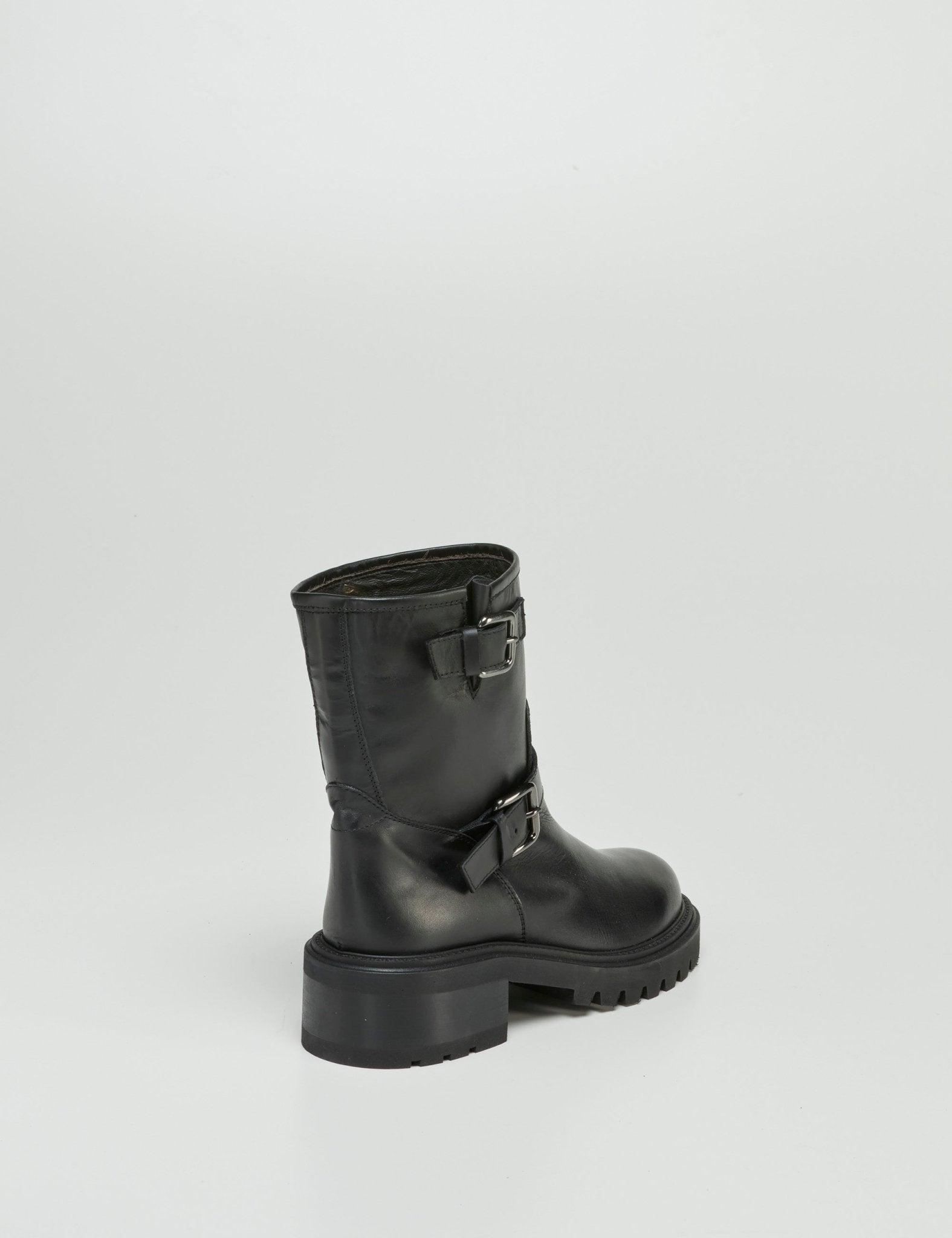 biker fibbie pelle nero - viaroma15 - biker