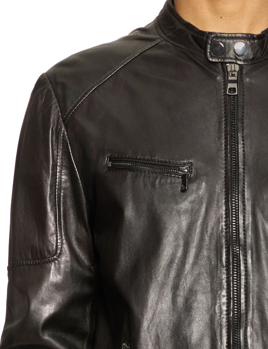 biker nappa nero - the jack - giacca