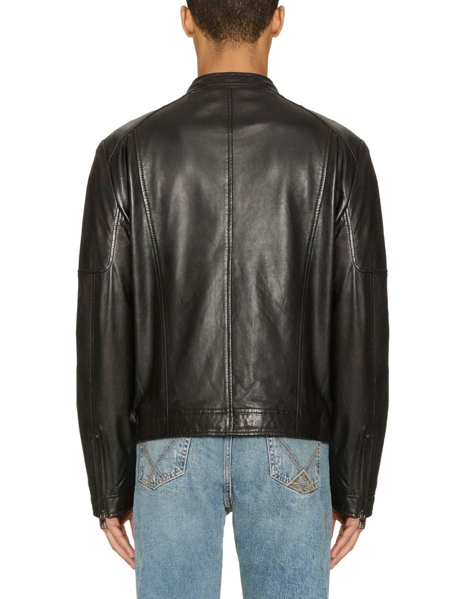 biker nappa nero - the jack - giacca