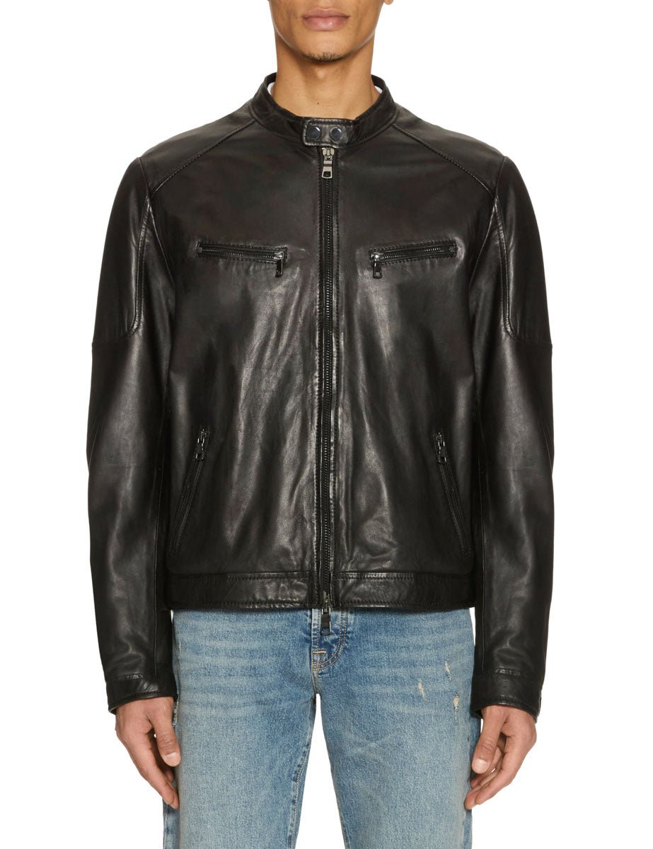 biker nappa nero - the jack - giacca