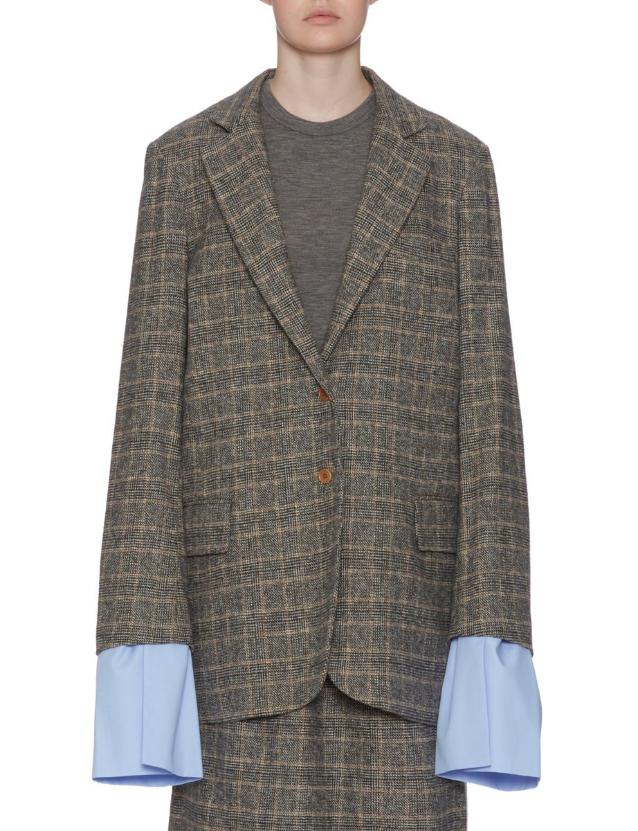 blazer birkin principe di galles grigio - jejia - blazer
