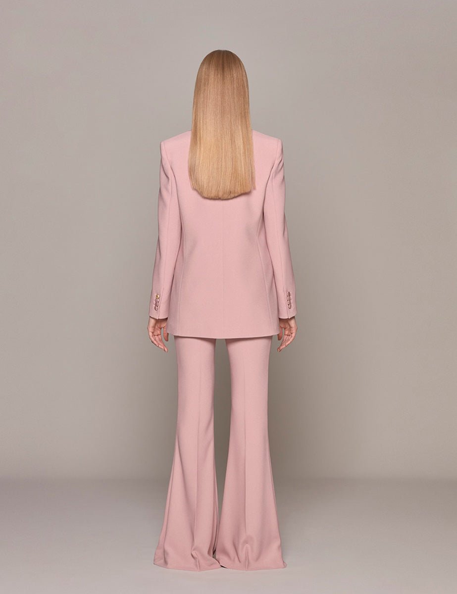 blazer cady doppiopetto revere powder pink - hebe studio - blazer