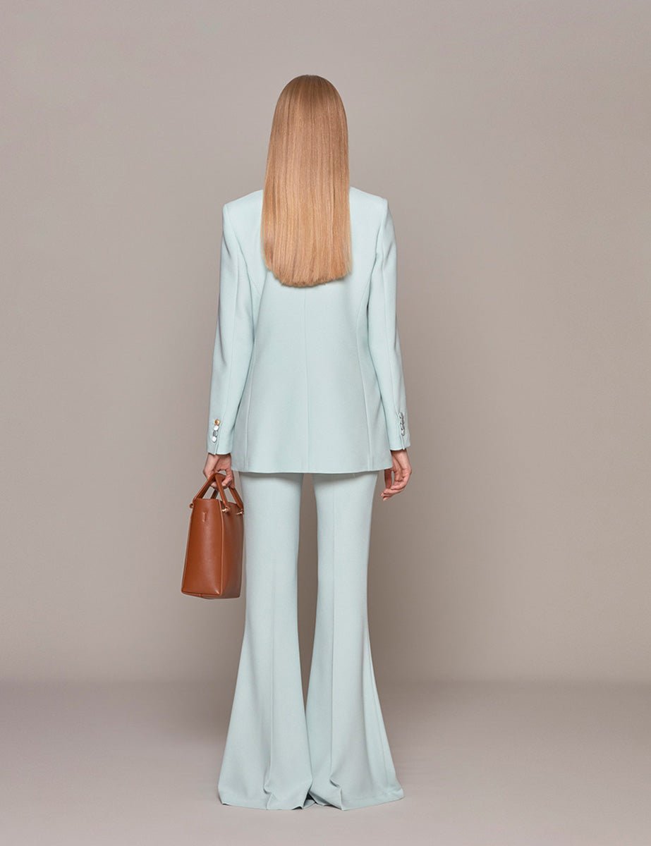 blazer cady doppiopetto revere teal agave - hebe studio - blazer