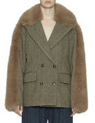 blazer chad ecopelliccia tabacco - molliolli - blazer