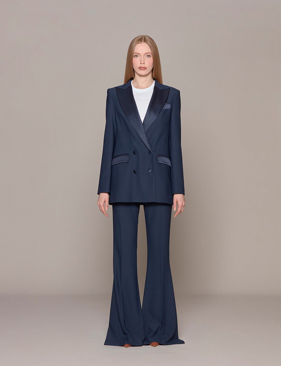 blazer classico doppiopetto revere navy - hebe studio - blazer