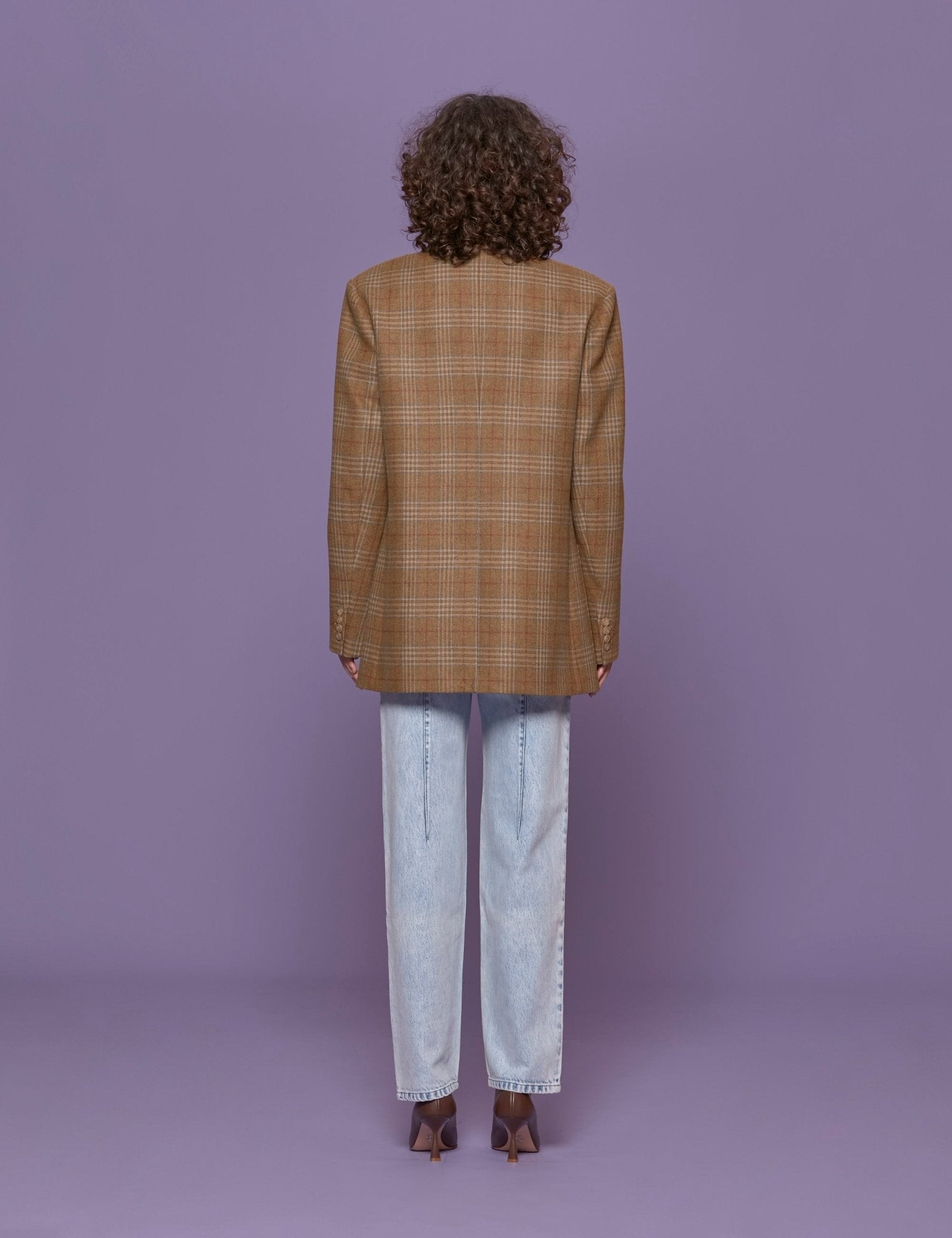 blazer dennis cashmere tartan - tibi - blazer