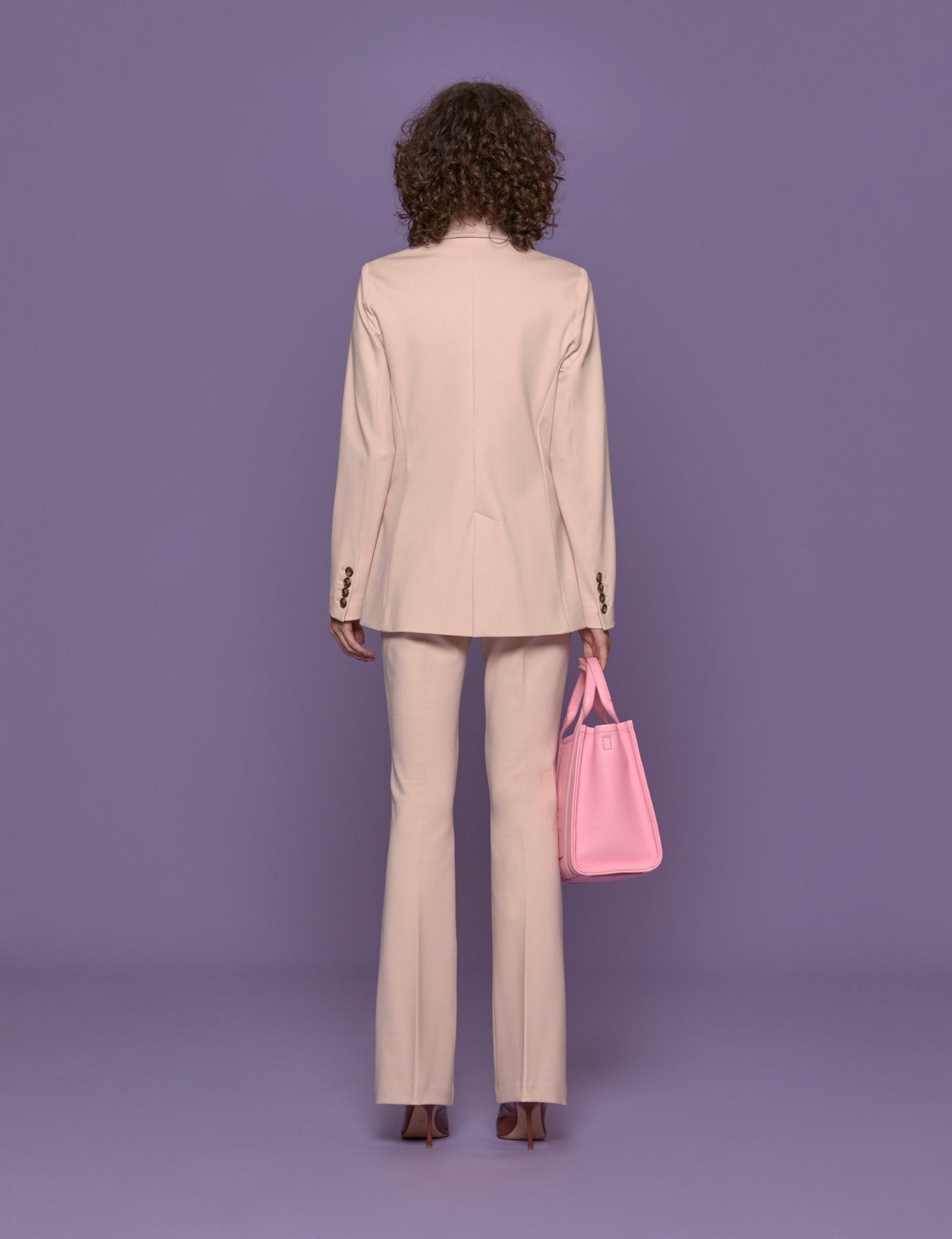 blazer doppio petto punto milano panna - blufrida - blazer