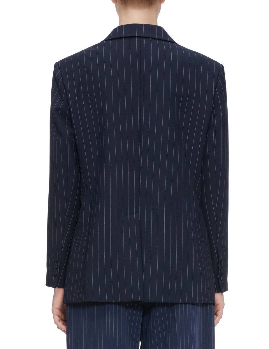 blazer doppiopetto blu stripes - vivetta - blazer