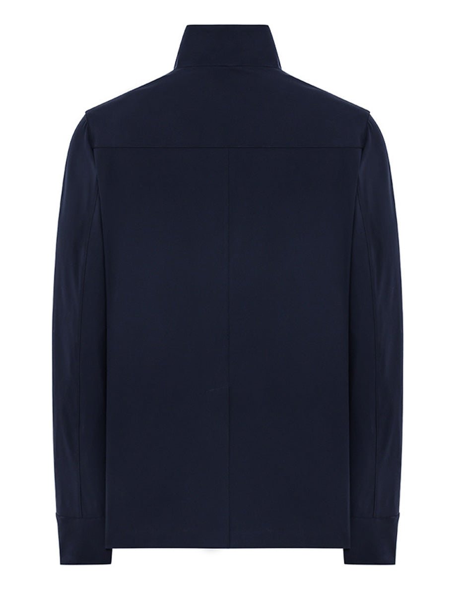 blazer doppiopetto tessuto tecnico blu - duno - blazer