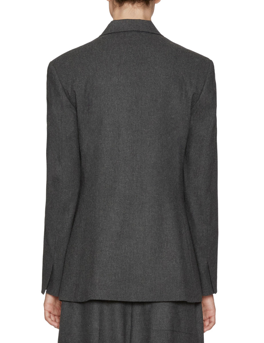 blazer flanella monopetto antracite - alysi - blazer