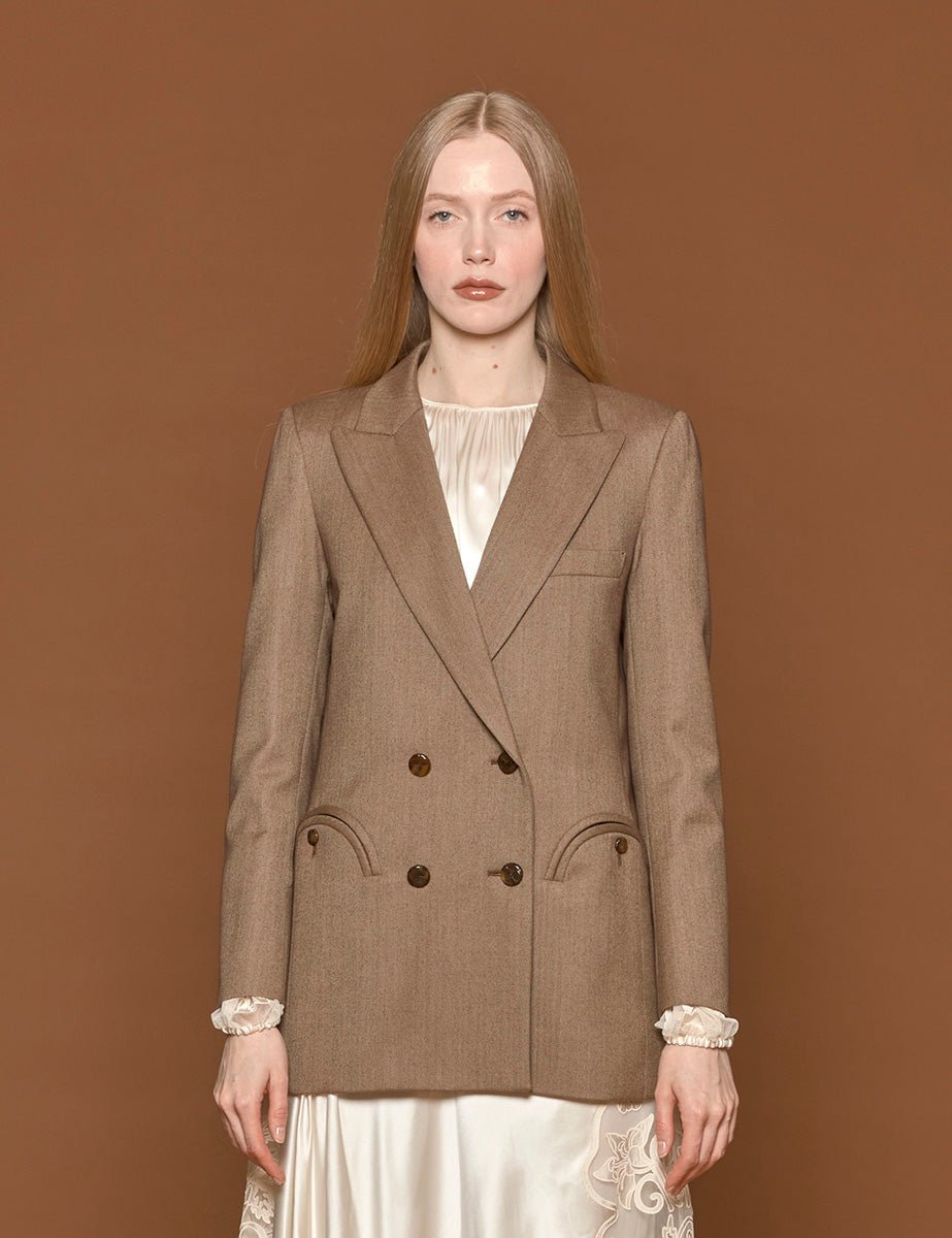 blazer kamaxitha everyday brown - blaze - blazer