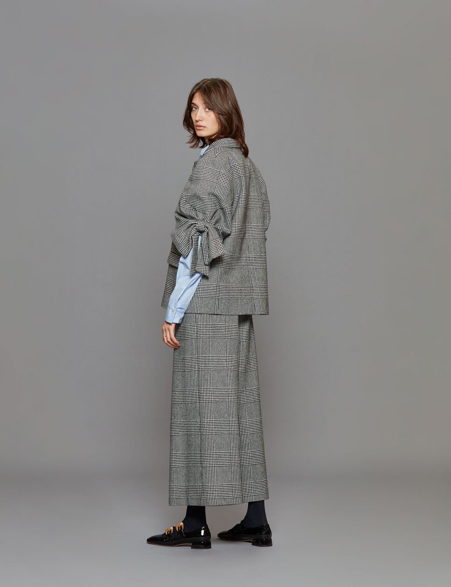 blazer maniche fiocco bianco nero - vivetta - blazer