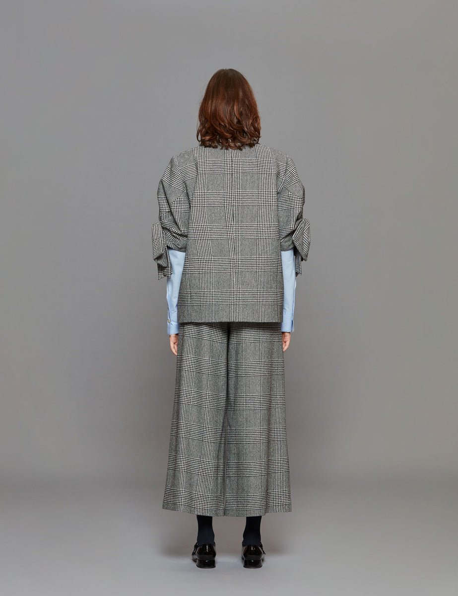 blazer maniche fiocco bianco nero - vivetta - blazer