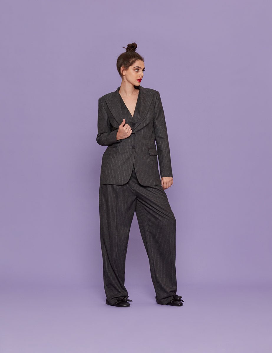 blazer monopetto antracite - blufrida - blazer