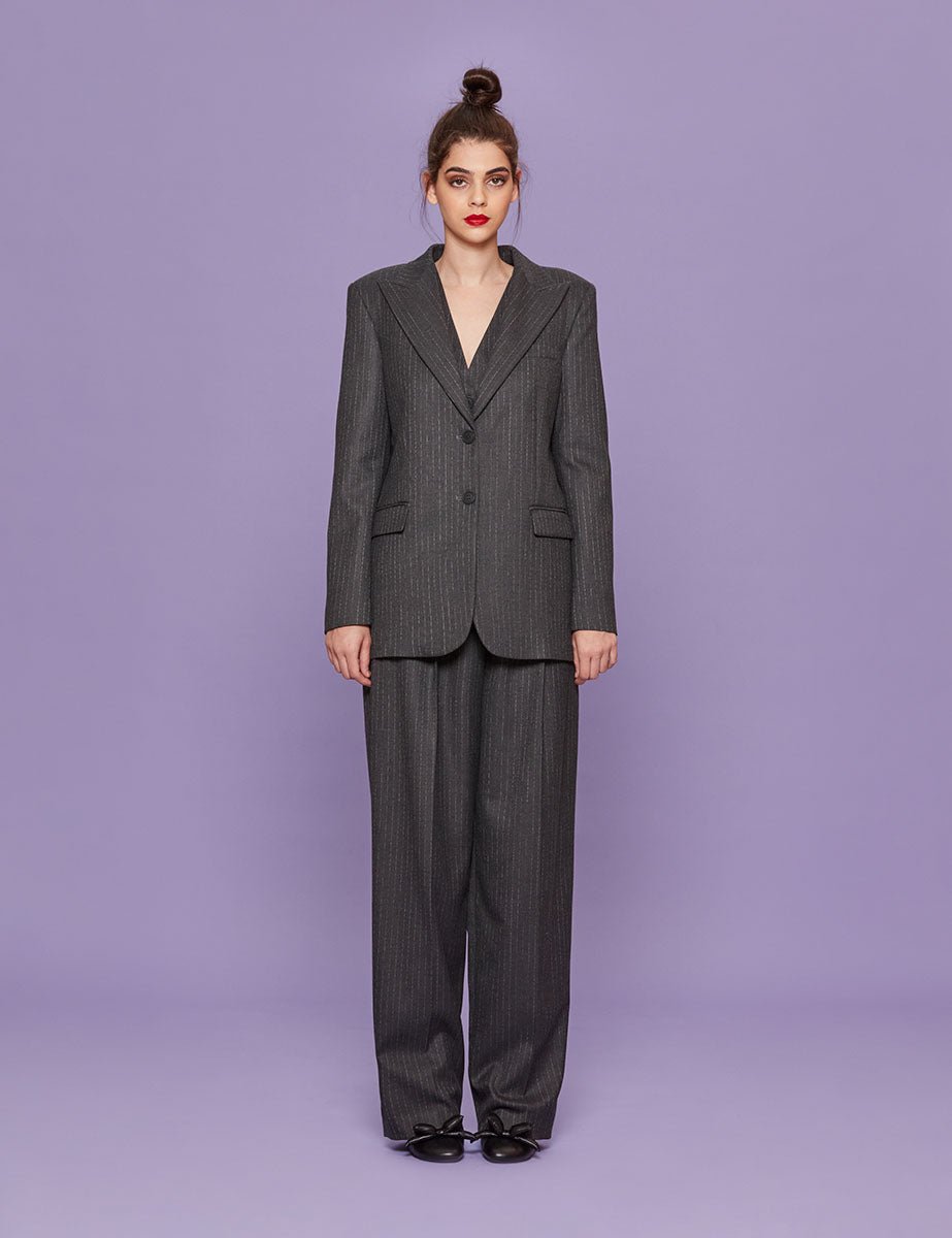 blazer monopetto antracite - blufrida - blazer