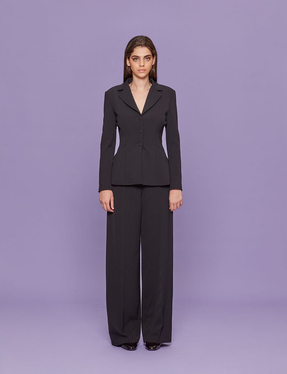 blazer monopetto nero - blufrida - blazer