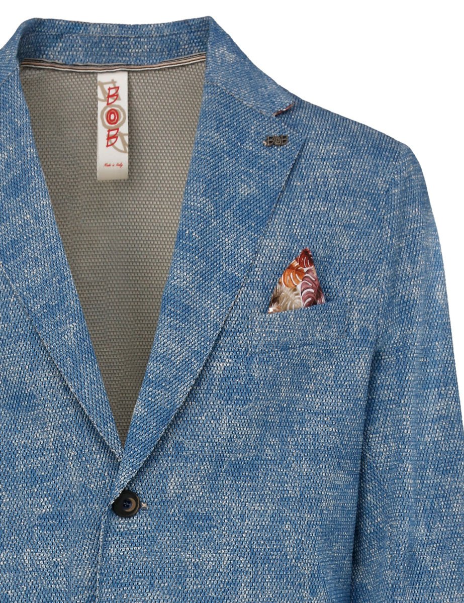blazer monopetto nido ape copy blu - bob - blazer