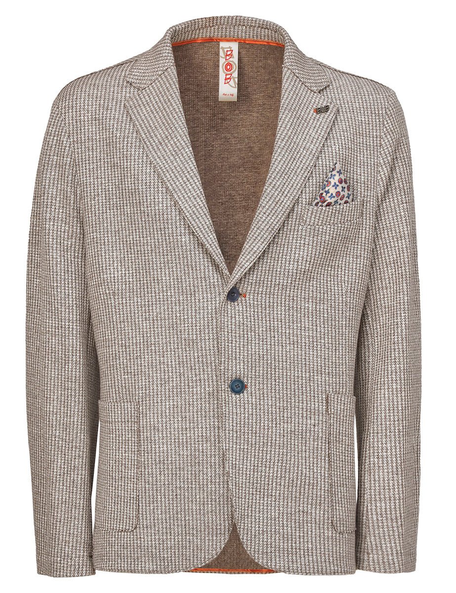 blazer monopetto noce - bob - blazer