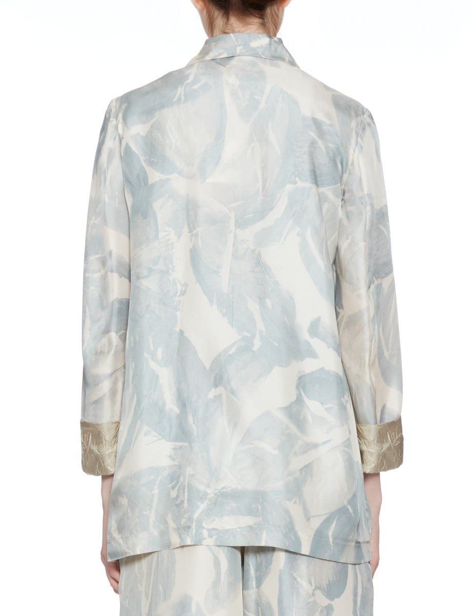 blazer monopetto twill floreale cielo - alysi - blazer