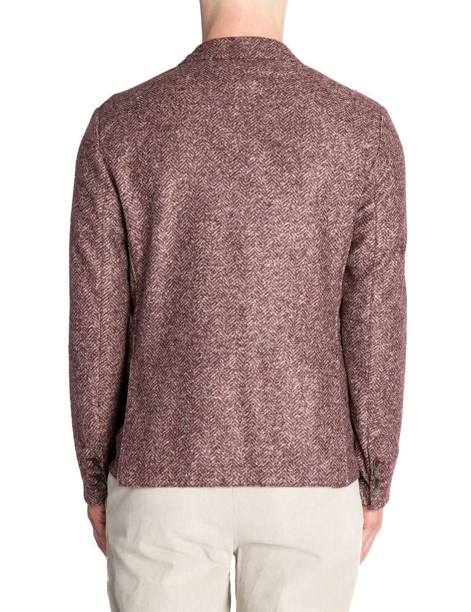 blazer monopettto maglia chevron bordeaux - bob - blazer