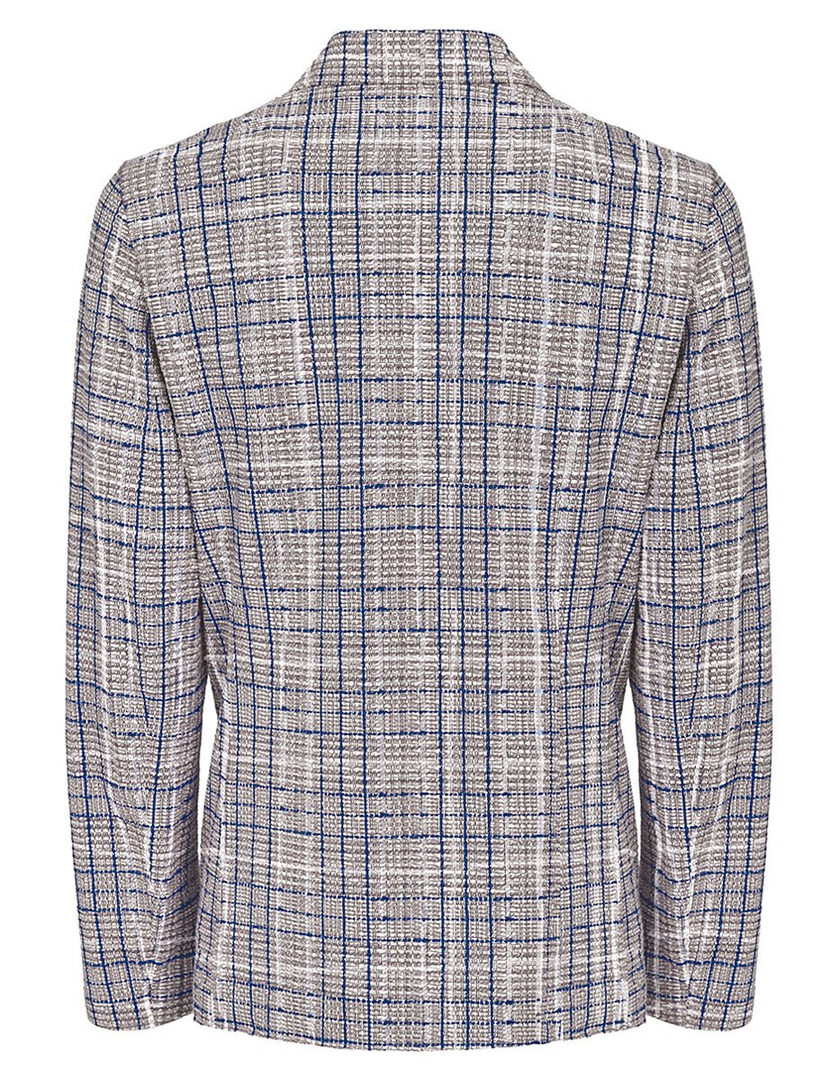 blazer nido ape monopetto fantasia blu azzurro - bob - blazer