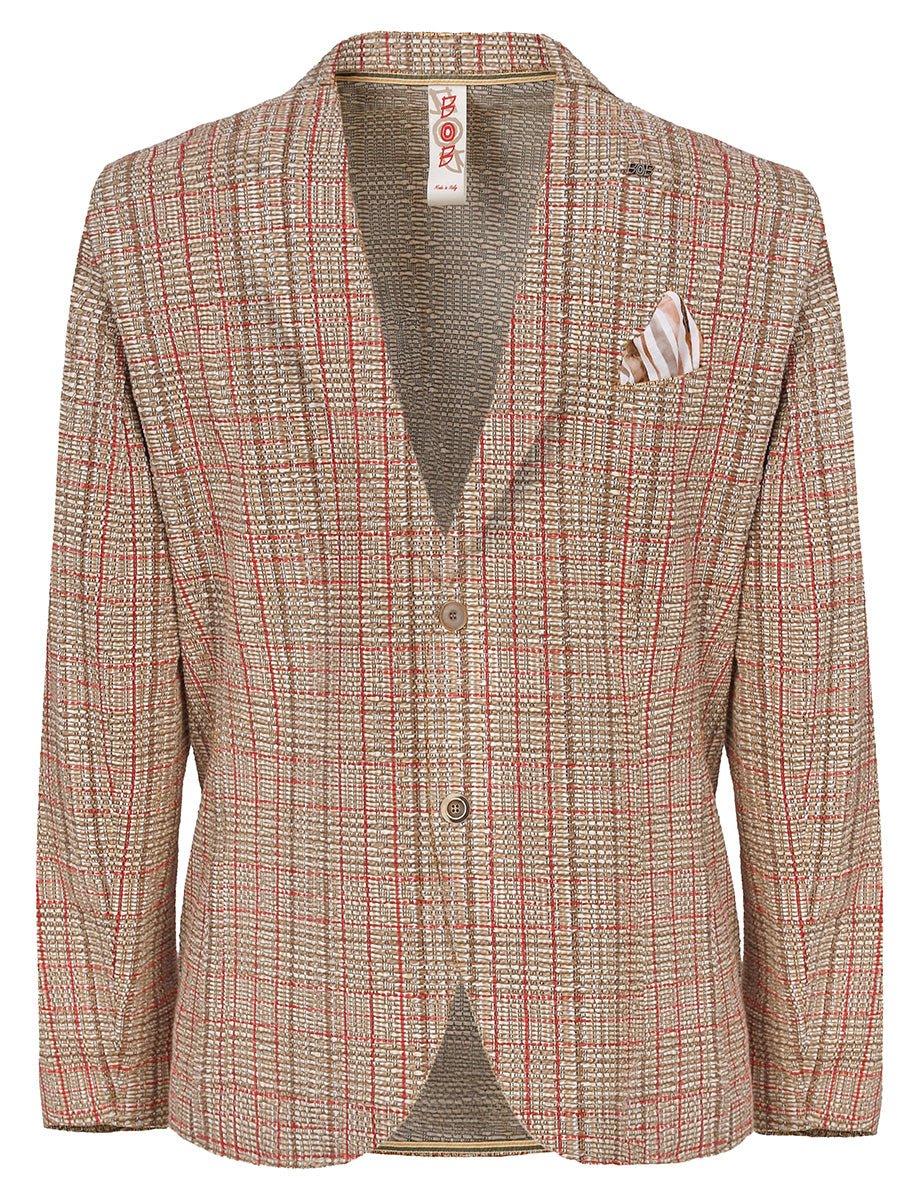 blazer nido ape monopetto fantasia moro rosso - bob - blazer
