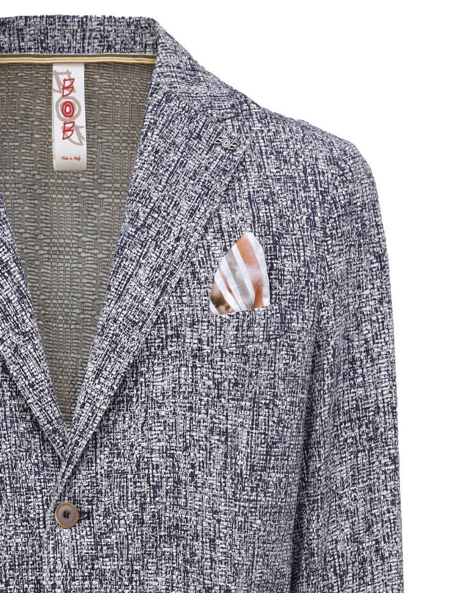 blazer nido ape monopetto fantasia viola - bob - blazer