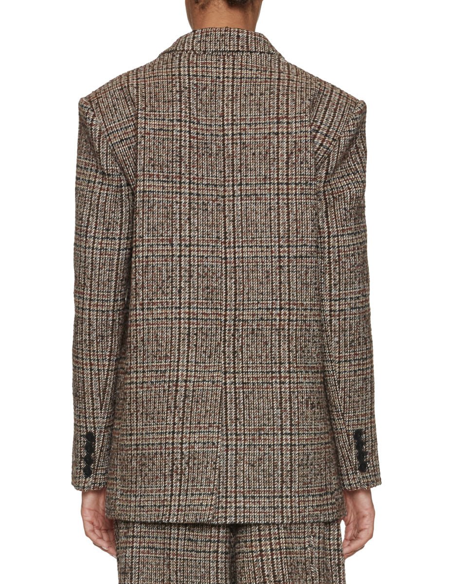 blazer over celine tartan marrone - blufrida - blazer