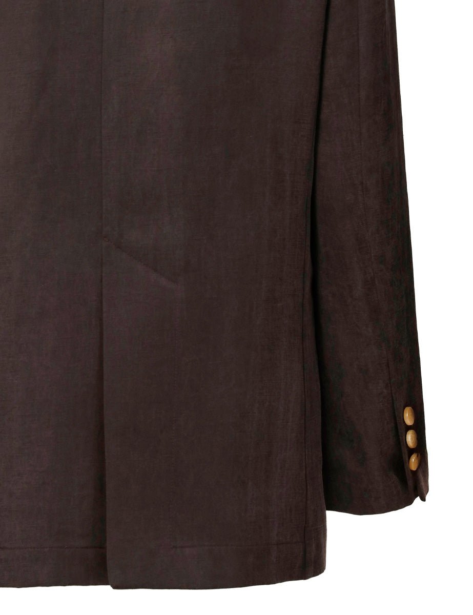 blazer over lino cupro carbone - alysi - blazer