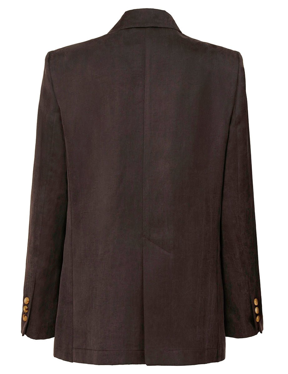 blazer over lino cupro carbone - alysi - blazer