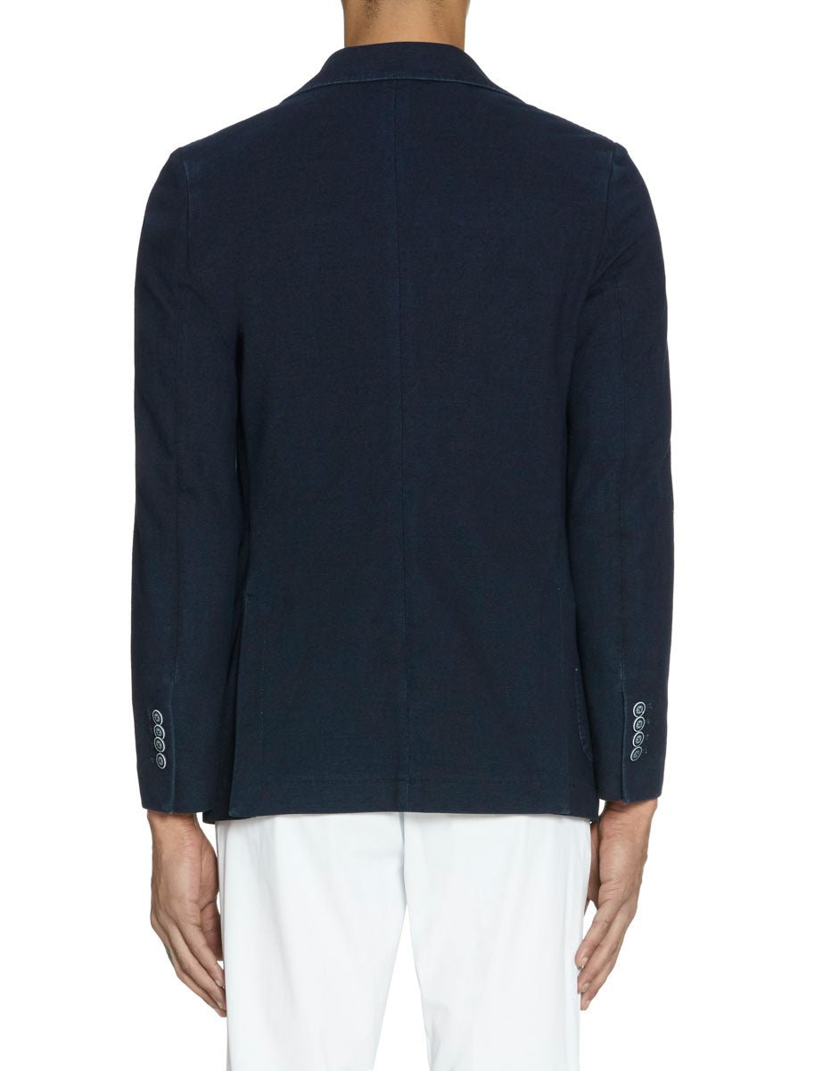 blazer piquet monopetto indaco - circolo 1901 - blazer