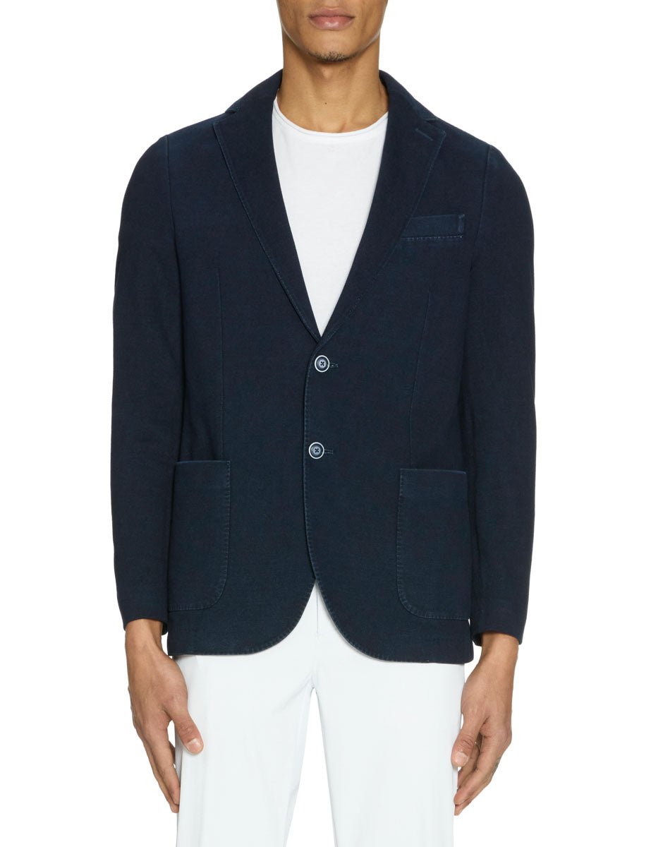 blazer piquet monopetto indaco - circolo 1901 - blazer