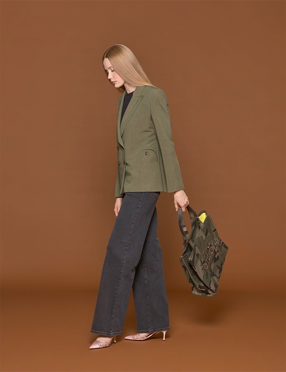 blazer roxstar charmer doppiopetto olive - blaze - blazer