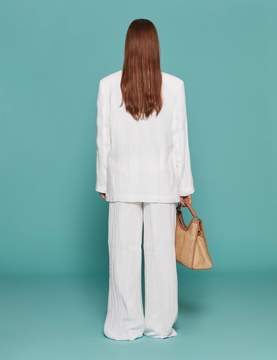 blazer taglio uomo lino bianco - n21 alessandro dell'acqua - blazer