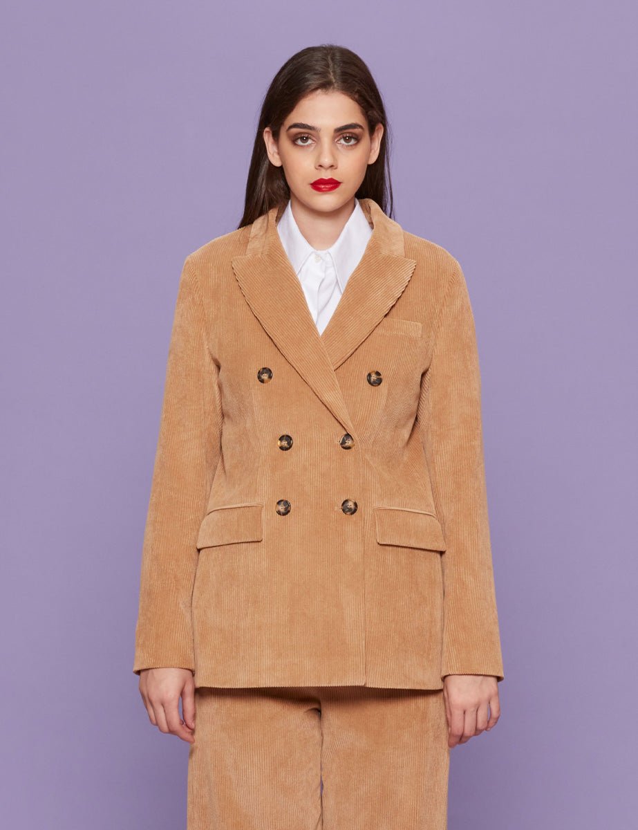 blazer velluto rocciatore camel - blufrida - blazer